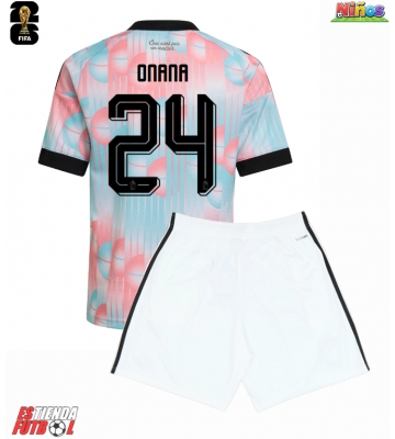 Bélgica Amadou Onana #24 Segunda Equipación Niños Mundial 2026 Manga Corta (+ Pantalones cortos)